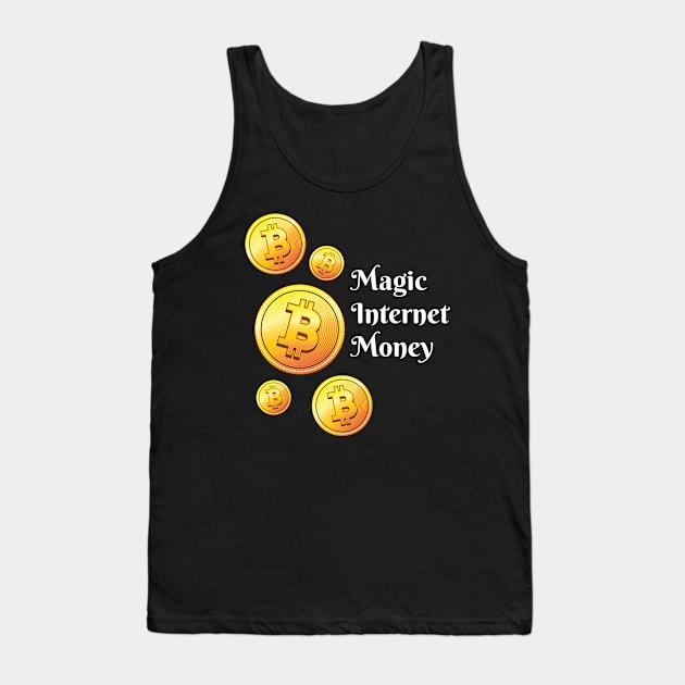 Magic Internet Mone Crypto Hodl BTC Blockchain Bitcoin Tank Top by Riffize